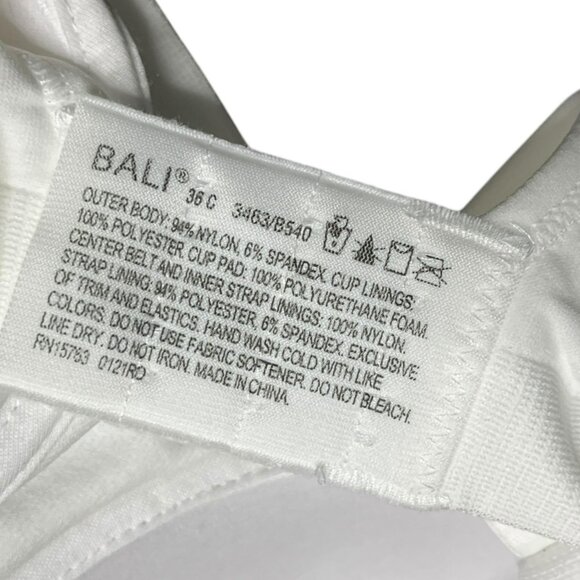 Bali Bra Wirefree Comfort Revolution Seamless No Wire Full Coverage 36C‎ White - Picture 6 of 6